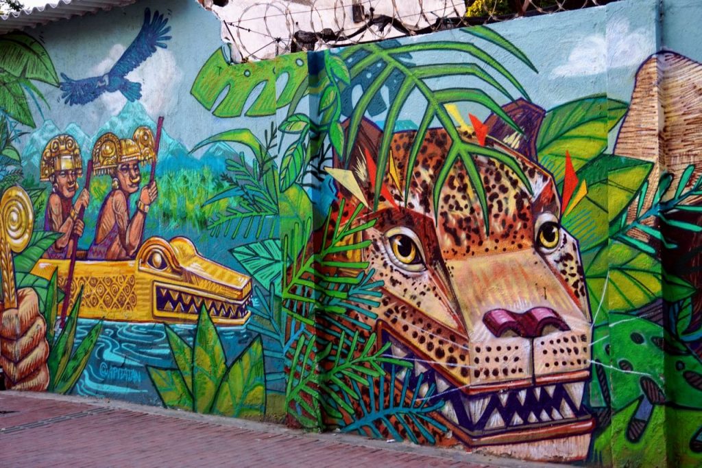 Mural - ludność Kogi, Santa Marta - Kolumbia