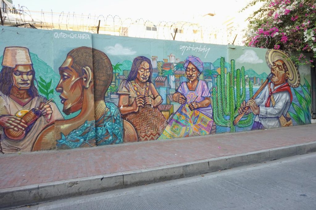 Mural ludności rdzennej - Santa Marta
